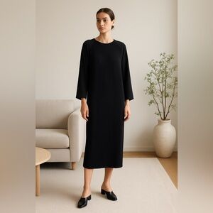 NWT OAK + FORT Black Long Sleeve  Dress